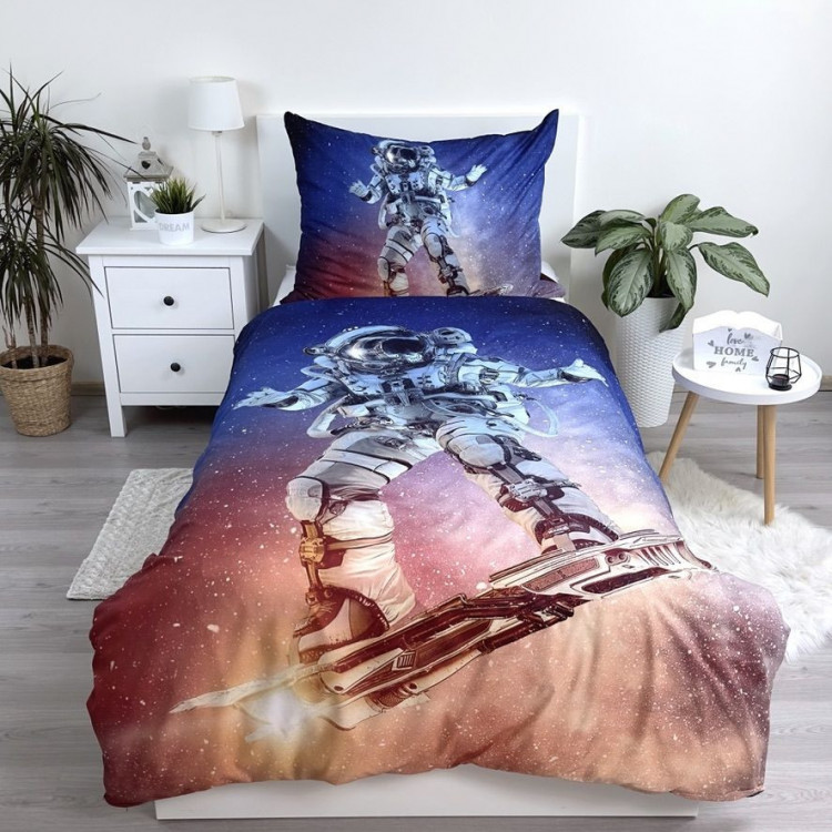 Povlečení mikrovlákno ASTRONAUT 140x200 a 70x90 cm č.2