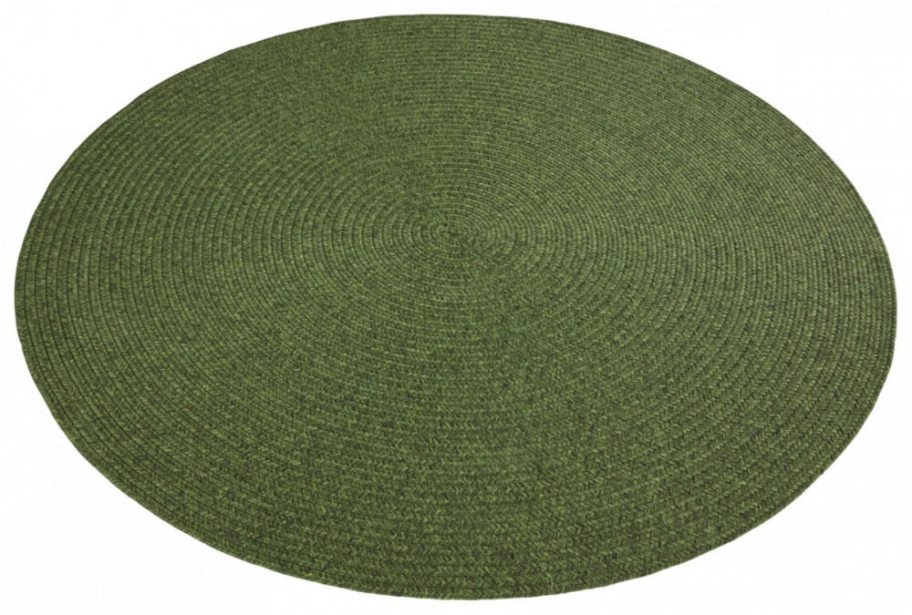 Kusový koberec Braided 105554 Green kruh – na ven i na doma č.3