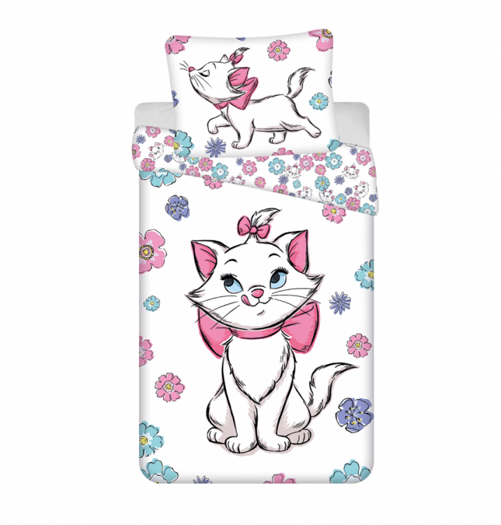 Dětské povlečení Marie Cat Floral 140x200 a 70x90 cm č.1