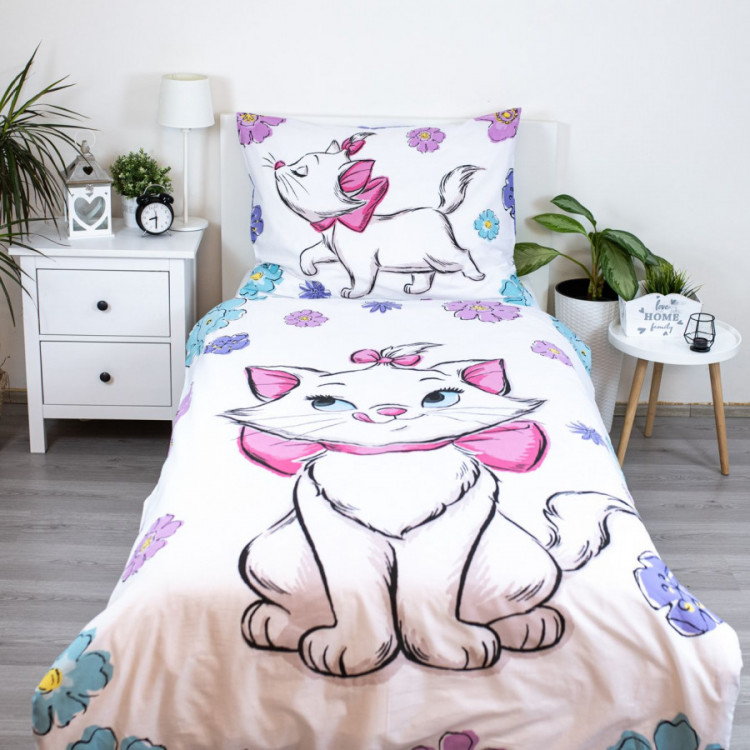 Dětské povlečení Marie Cat Floral 140x200 a 70x90 cm č.2