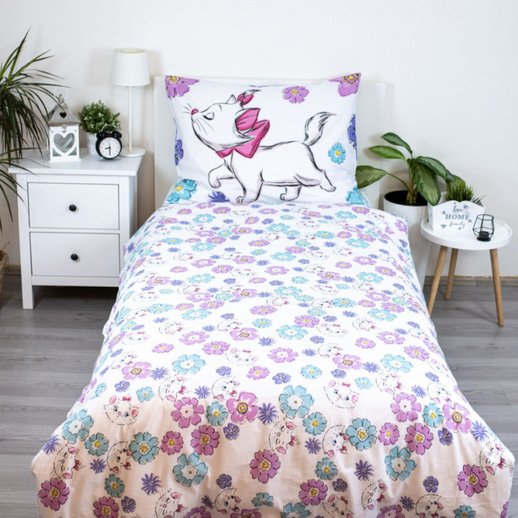 Dětské povlečení Marie Cat Floral 140x200 a 70x90 cm č.3