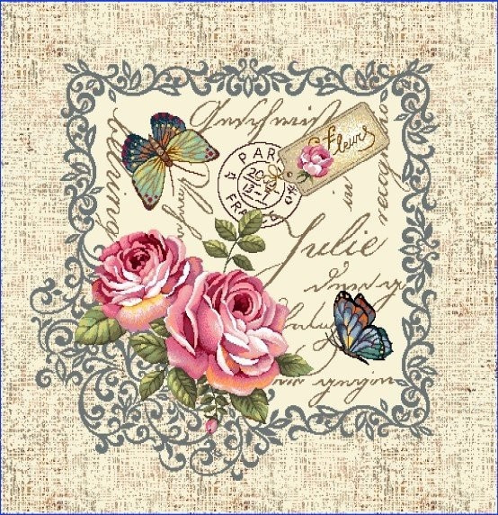 Povlak gobelín Vintage Fleurs Julie 45x45 cm č.1