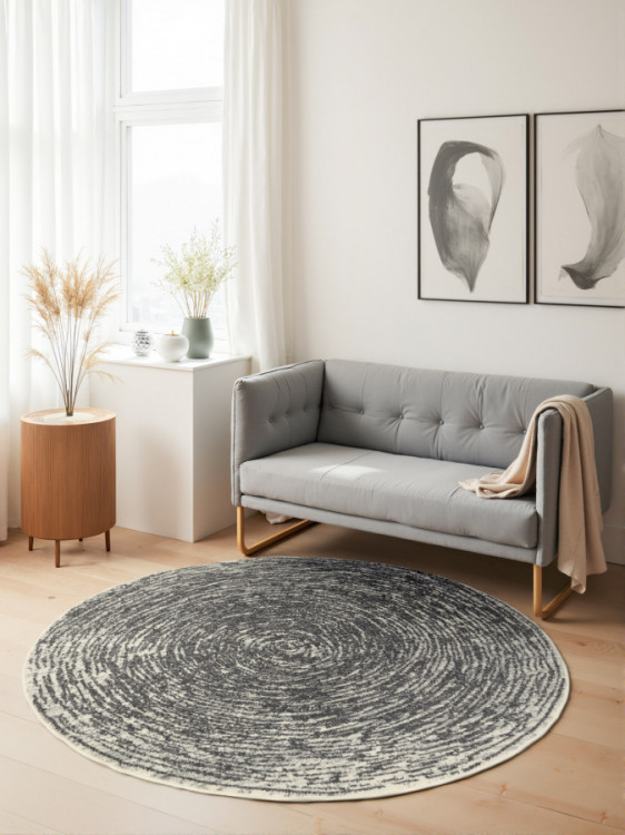 Kusový koberec Gloria Cavallo 106256 Creme Grey kruh č.2