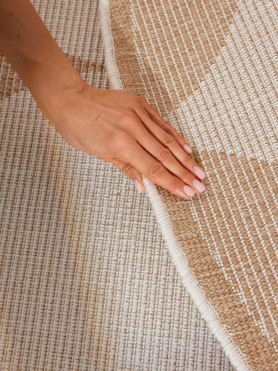 Kusový koberec Duet Bowen 106245 Beige/White kruh - na ven i na doma č.8