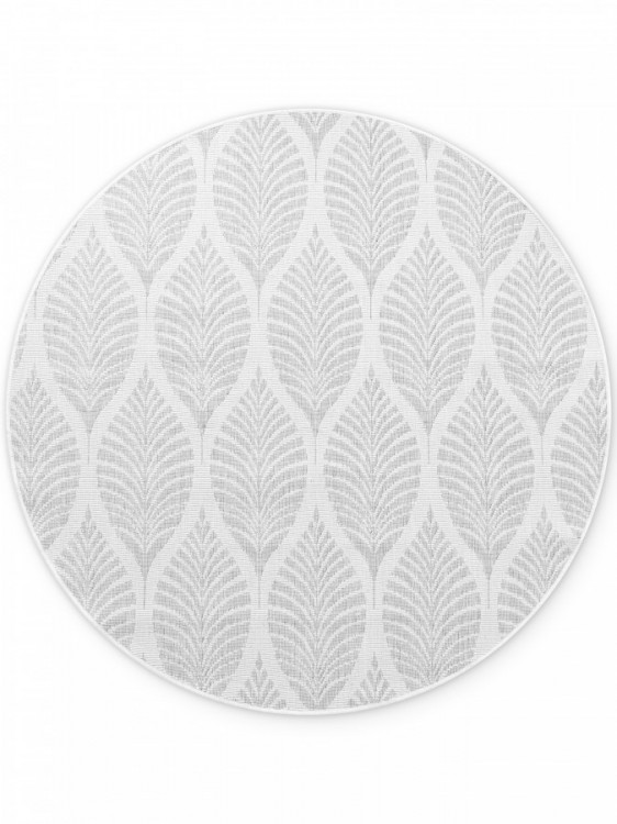 Kusový koberec Duet Liora White/Gray kruh - na ven i na doma č.1