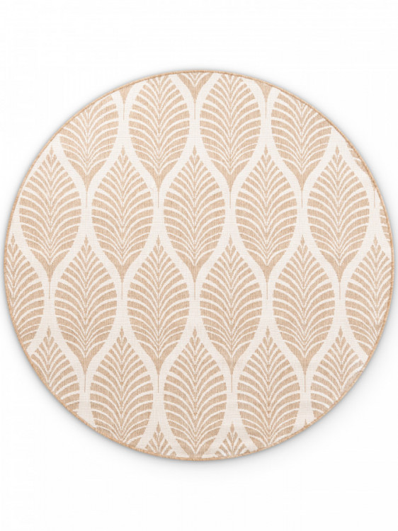 Kusový koberec Duet Liora Beige/White kruh - na ven i na doma č.2