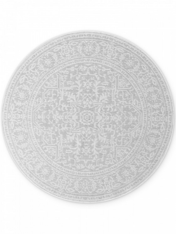 Kusový koberec Duet Kona White/Gray kruh - na ven i na doma č.1