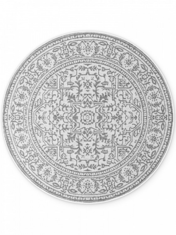Kusový koberec Duet Kona White/Gray kruh - na ven i na doma č.2