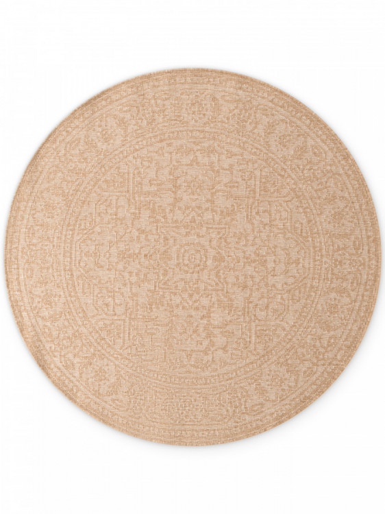 Kusový koberec Duet Kona Beige/White kruh - na ven i na doma č.1