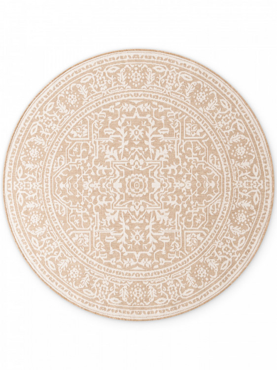 Kusový koberec Duet Kona Beige/White kruh - na ven i na doma č.2