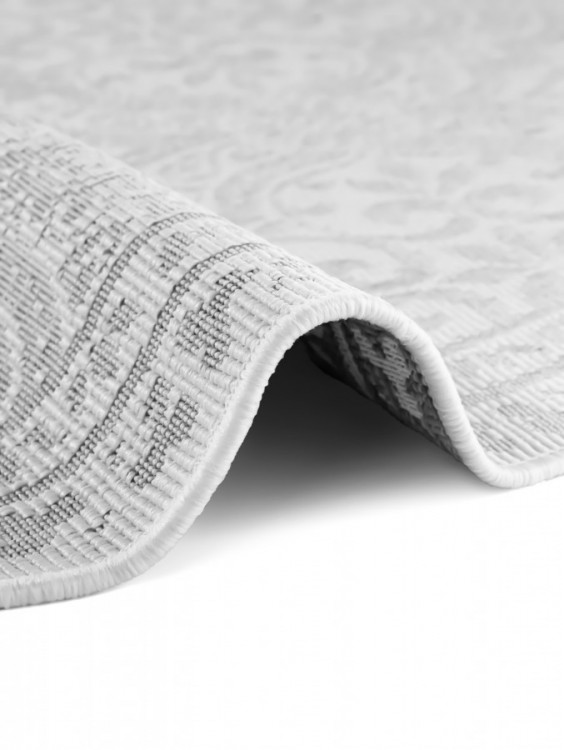 Kusový koberec Duet Rosel White/Gray kruh - na ven i na doma č.7