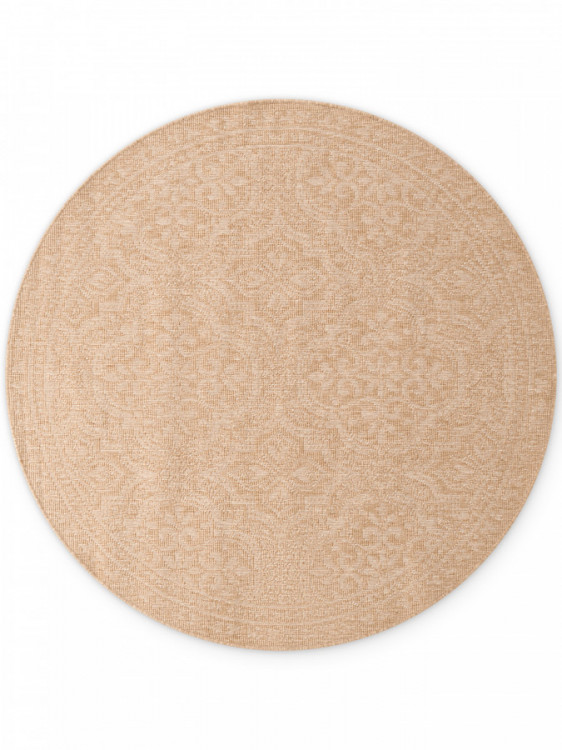 Kusový koberec Duet Rosel Beige/White kruh - na ven i na doma č.1