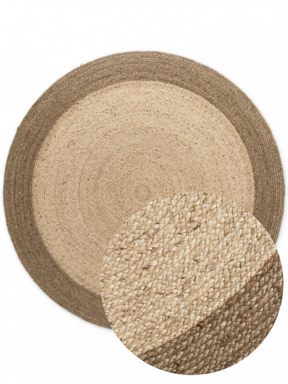 Kusový koberec Jutta Natur Ivory/Grey/Beige kruh č.2