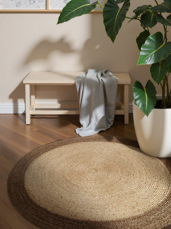Kusový koberec Jutta Natur Ivory/Grey/Beige kruh č.3
