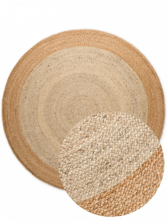 Kusový koberec Jutta Natur Ivory/Gold kruh č.2