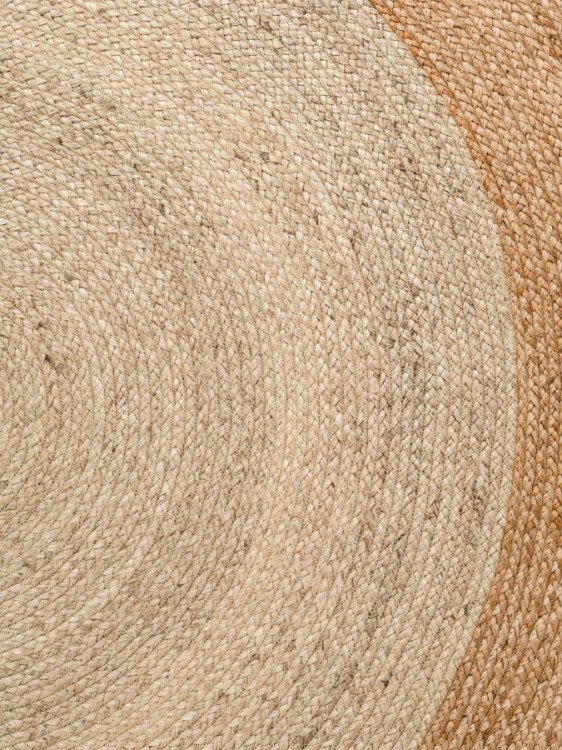 Kusový koberec Jutta Natur Ivory/Gold kruh č.9