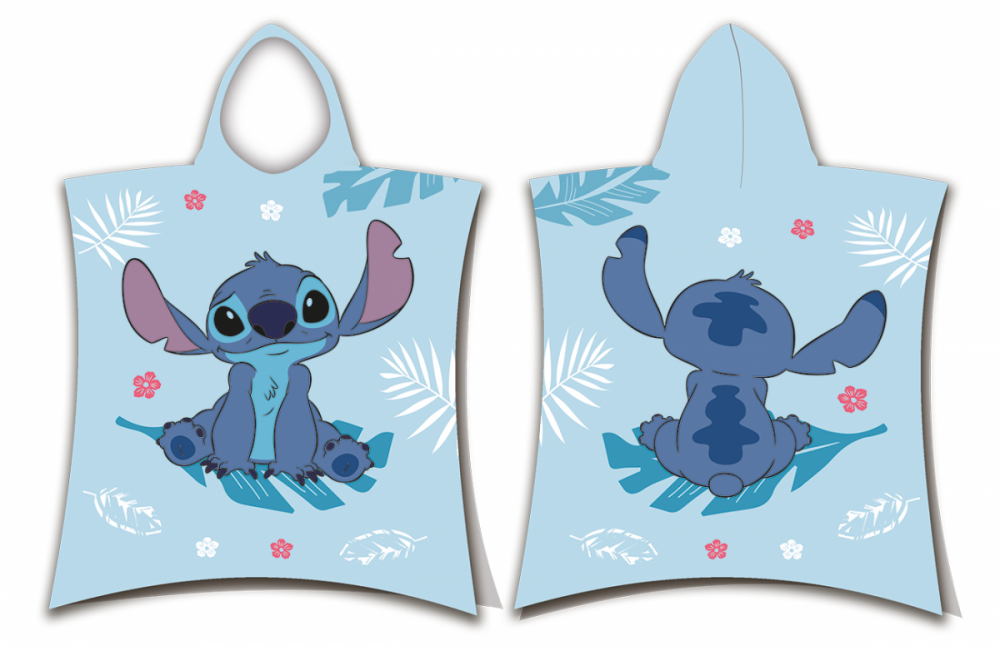 Dětské pončo Lilo and Stitch Blue 50x115 cm č.1