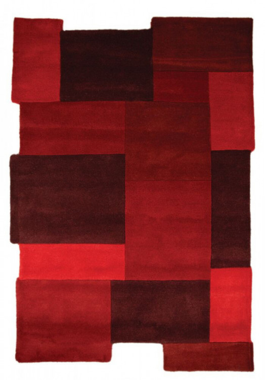 DOPRODEJ: 150x240 cm Kusový koberec Abstract Collage Red č.1
