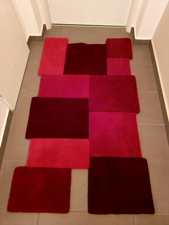 DOPRODEJ: 150x240 cm Kusový koberec Abstract Collage Red č.6