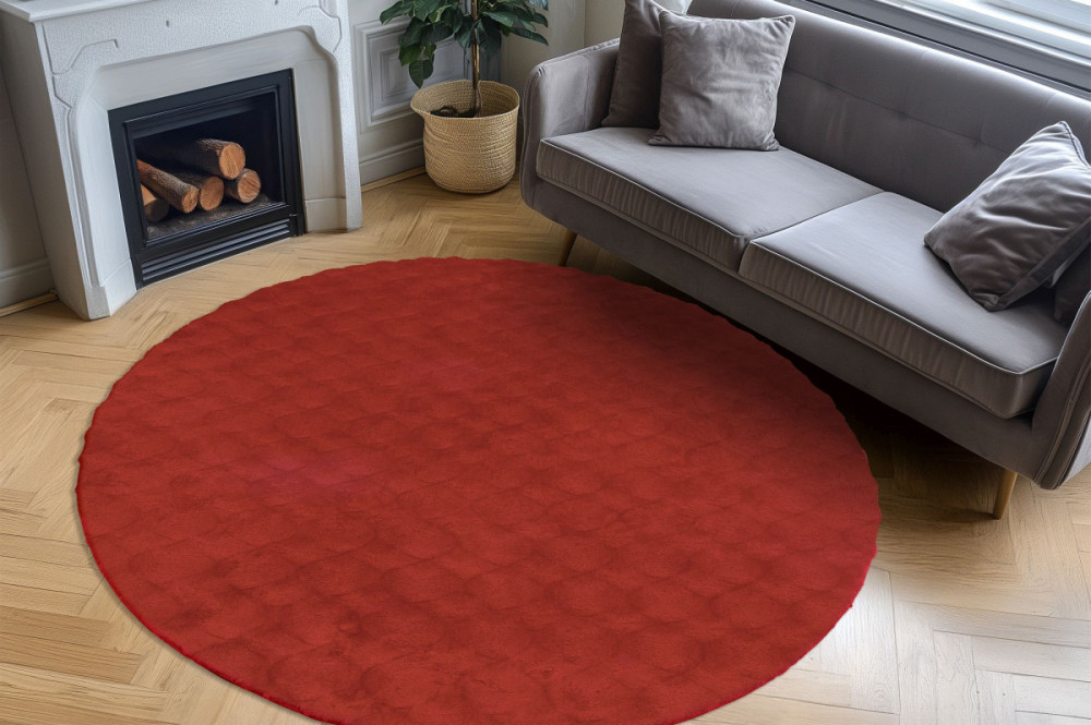 Kusový koberec Diamond Cut 800 Red kruh č.3