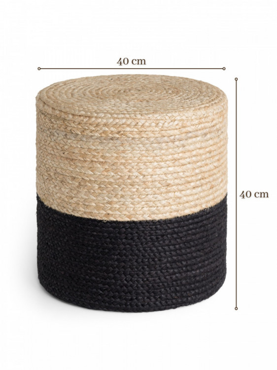 Sedací vak JUTTA POUF 106237 Beige/Black č.2