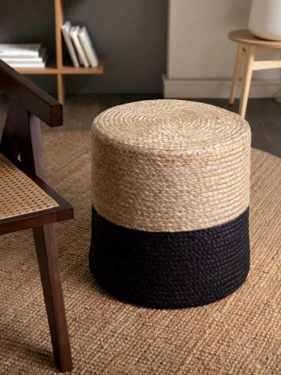 Sedací vak JUTTA POUF 106237 Beige/Black č.3