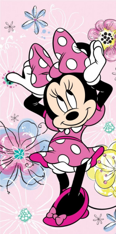 Dětská osuška MINNIE PINK BOW 70x140 cm č.1