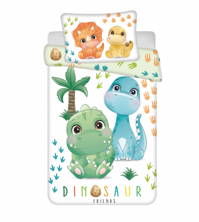 Povlečení bavlna DINO baby 40x60 a 100x135 cm č.1