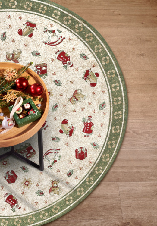 Kusový koberec Villeroy & Boch Toy's delight se střiženým vlasem 106218 Green, Multicolor kruh č.5
