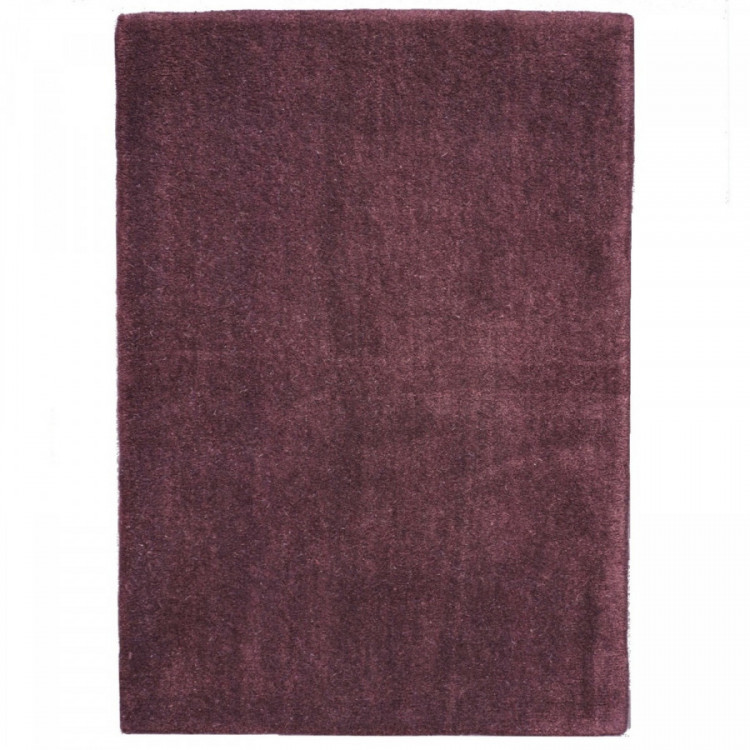 Ručně všívaný kusový koberec Asra wool tm. fialová č.1