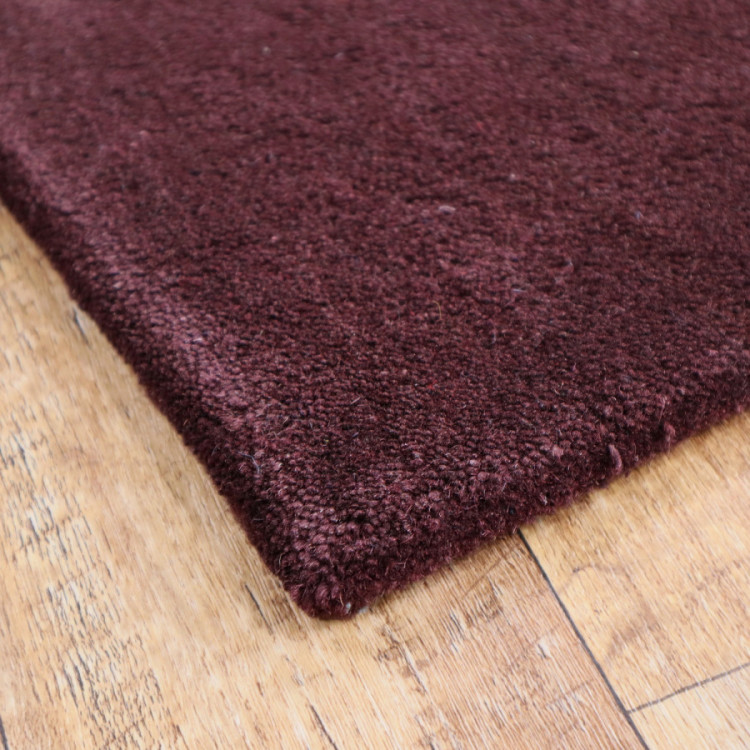 Ručně všívaný kusový koberec Asra wool tm. fialová č.2