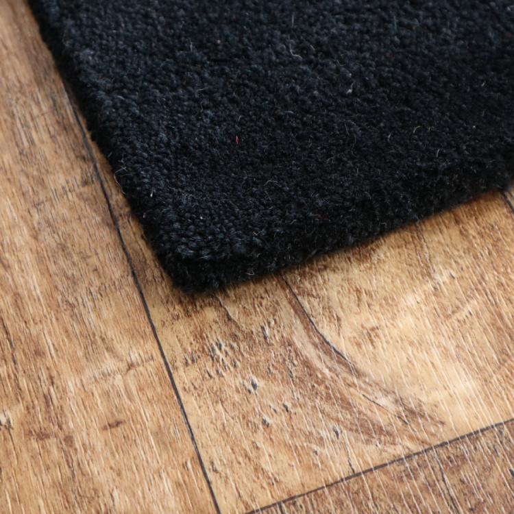 Ručně všívaný kusový koberec Asra wool černá č.2