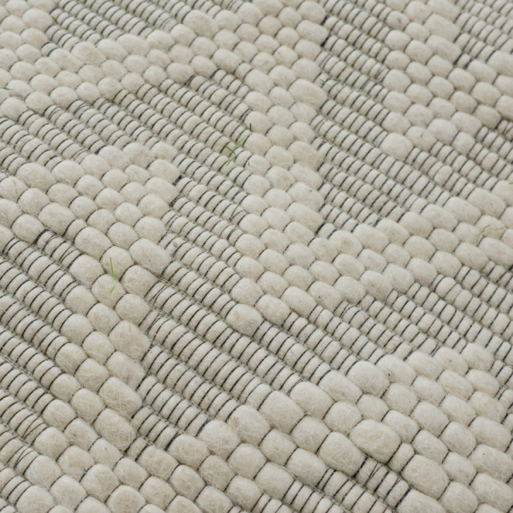 Kusový ručně tkaný koberec Woolen 5 White č.3