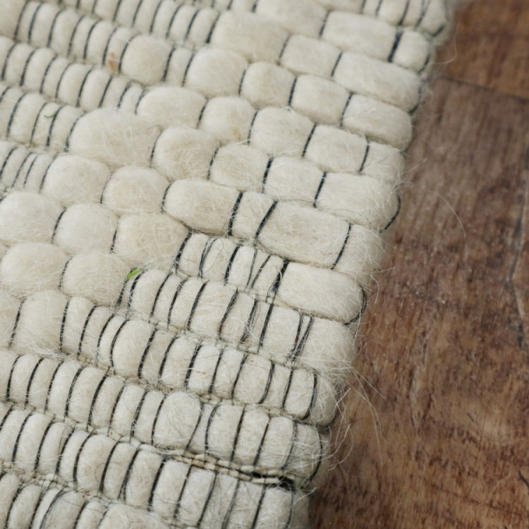 Kusový ručně tkaný koberec Woolen 5 White č.5