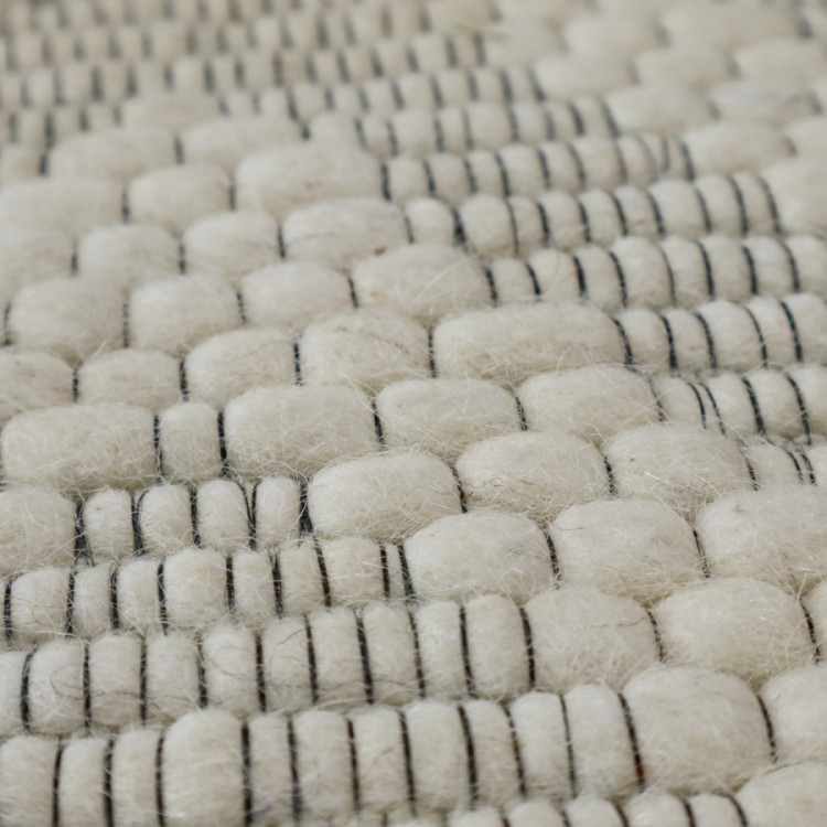 Kusový ručně tkaný koberec Woolen 5 White č.6