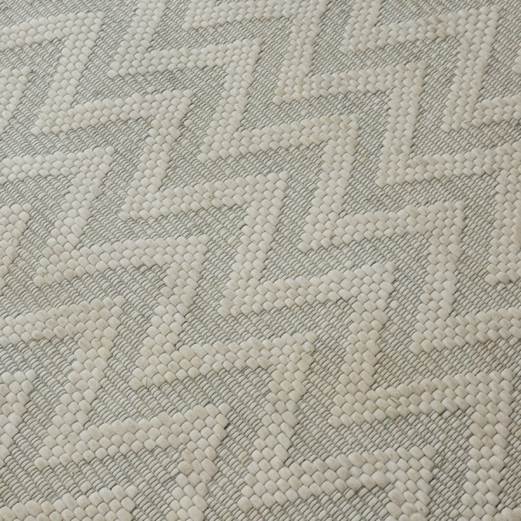Kusový ručně tkaný koberec Woolen 5 White č.8
