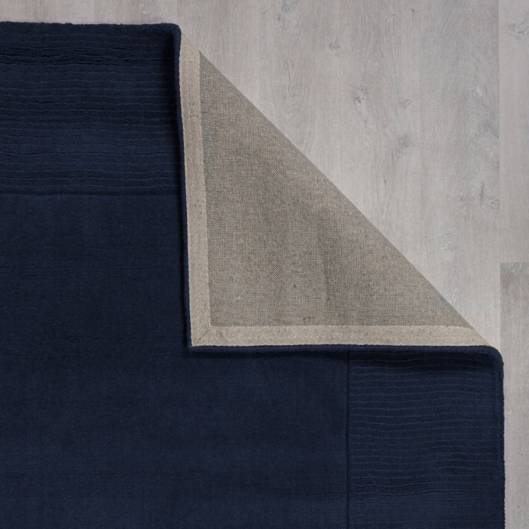 Kusový ručně tkaný koberec Tuscany Textured Wool Border Blue č.4