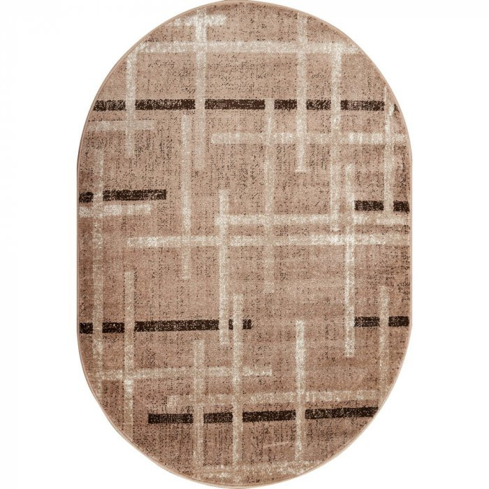 Kusový koberec Rave ovál 24009 133 hnědý - 120 x 170 cm ovál č.1