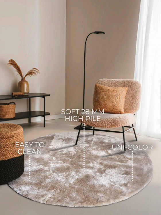 Kusový koberec Cosy 106111 Cream kruh z kolekce Elle č.3