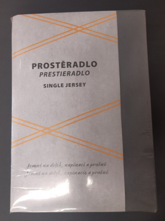 Prostěradlo Jersey cotton antracit 90/200 cm č.1