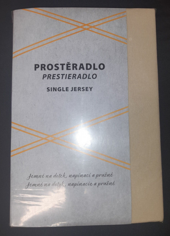 Prostěradlo Jersey cotton bílá káva 90/200 cm č.1