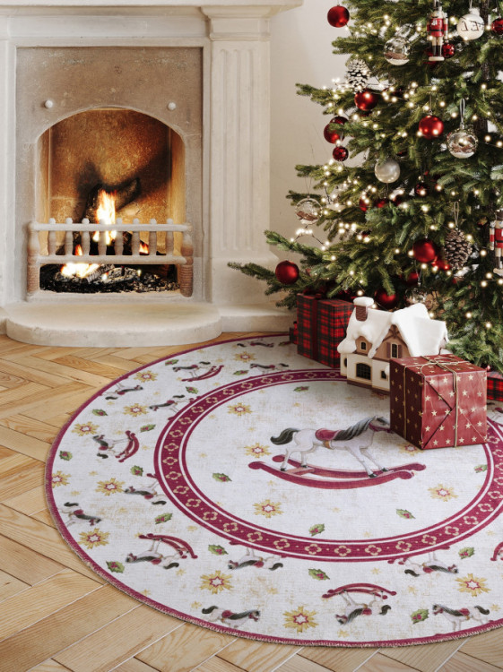 Kusový koberec Villeroy & Boch Toy's delight 106275 Cream, Red kruh č.2