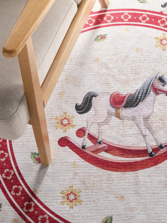 Kusový koberec Villeroy & Boch Toy's delight 106275 Cream, Red kruh č.9
