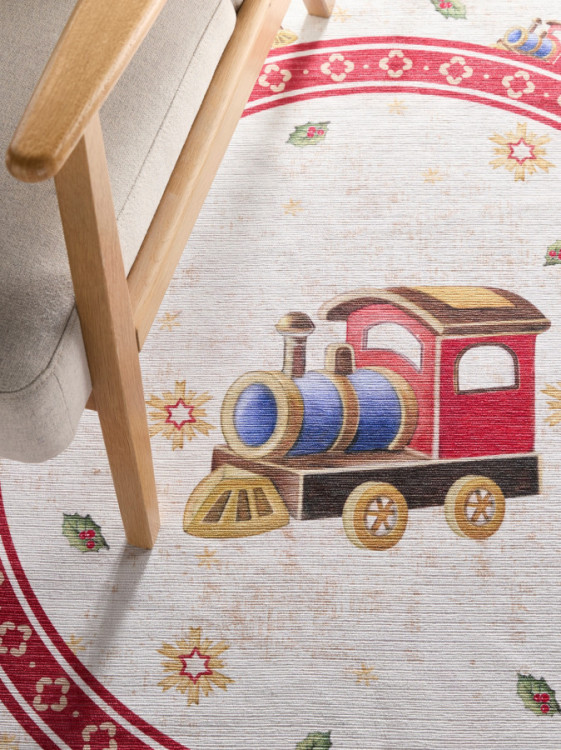 Kusový koberec Villeroy & Boch Toy's delight 106276 Cream, Red kruh č.4