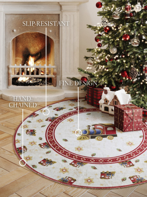 Kusový koberec Villeroy & Boch Toy's delight 106276 Cream, Red kruh č.9