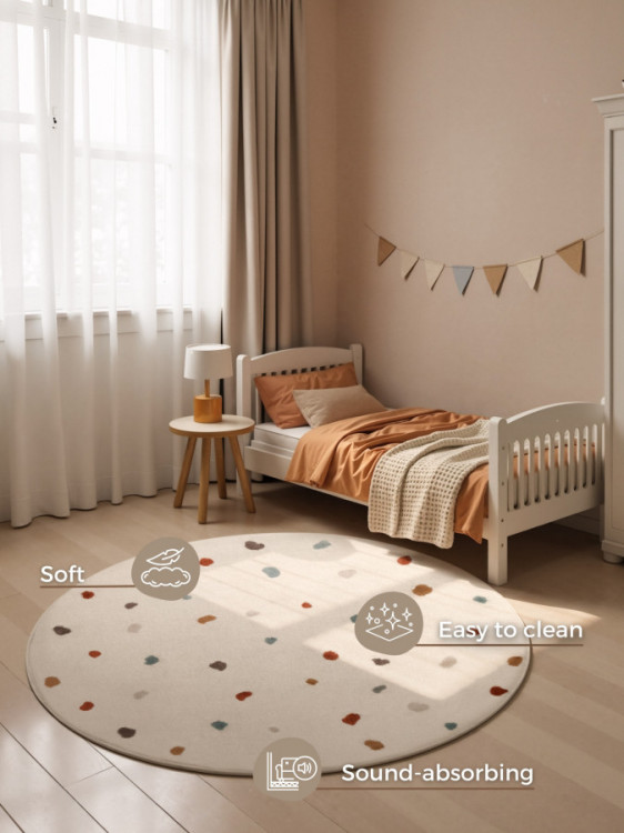 Dětský koberec Adventures 106210 Cream Multicolor kruh č.6