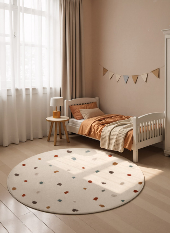 Dětský koberec Adventures 106210 Cream Multicolor kruh č.11
