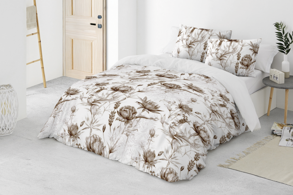 POVLEČENÍ MakoSatén 140/200+70/90 2+2 Elodie hnědá č.1