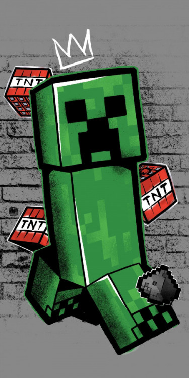 Dětská osuška MINECRAFT METRO ART CREEPER 70x140 cm č.1