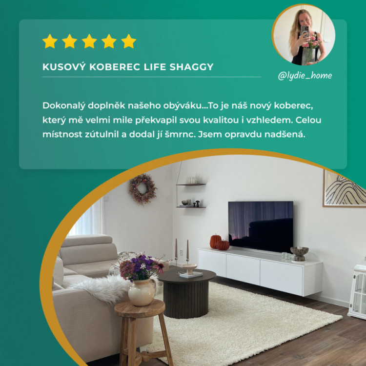 Kusový koberec Life Shaggy 1500 cream č.13